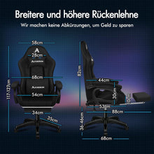 Gaming Stuhl 8-Punkt Massage RGB LED Ergonomisch Bürostuhl