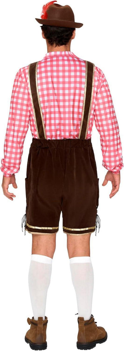 Oktoberfest-Herrenkostümset Grün Blau Rot kariert Männer Halloween Bierfest