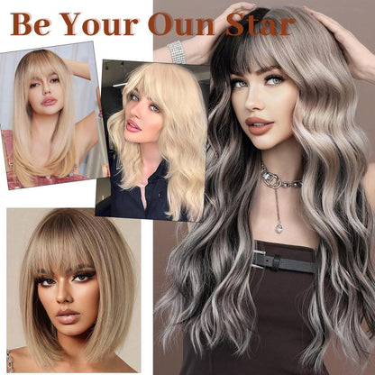 Goldbraune Bob Perücke Damen – Kurz, Natürliche Optik
