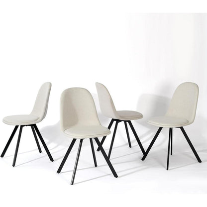 Esszimmerstühle 4er Set mit Drehfunktion, Beige