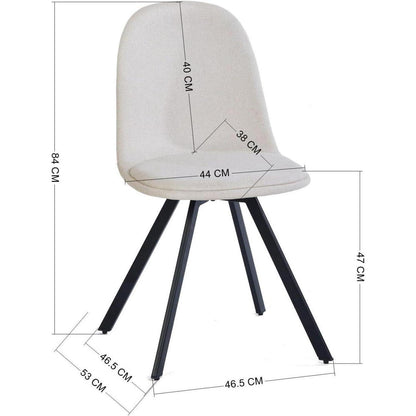 Esszimmerstühle 4er Set mit Drehfunktion, Beige