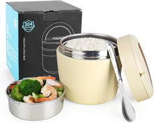 CTDMJ Thermobehälter Edelstahl 1500ml Vakuum Warmhalte Mahlzeiten
