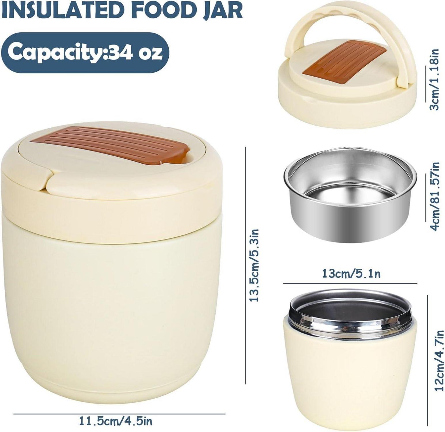 CTDMJ Thermobehälter 1500ml Vakuum Warmhalte Schüssel Edelstahl - Essen