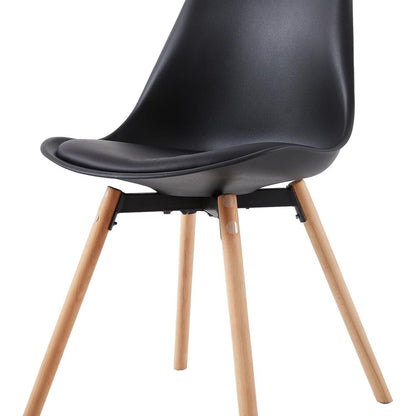 Esszimmergruppe Schwarz-Weiß: Tisch + 4 Stühle