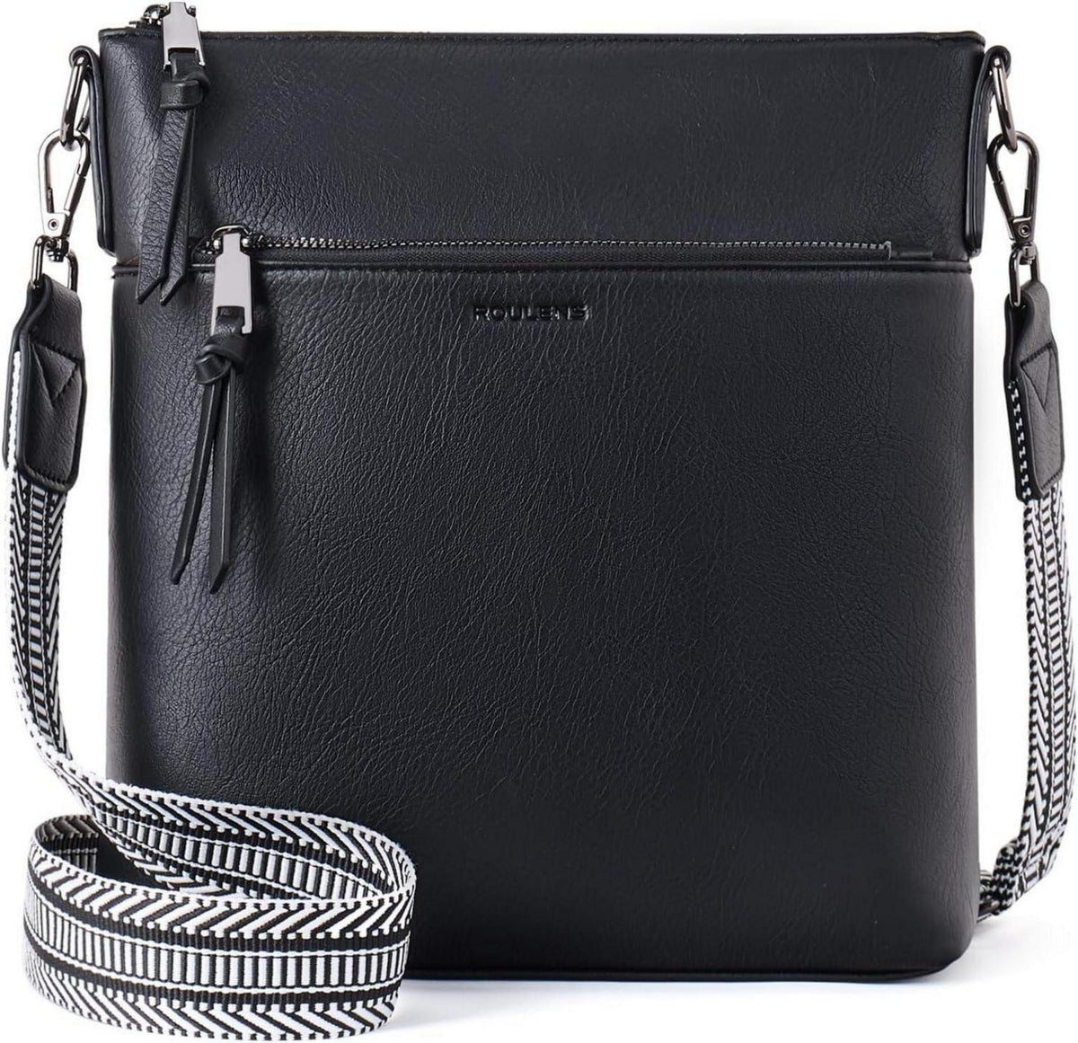 Moderne RFID Umhängetasche Damen Vegan Leder 3 Fächer