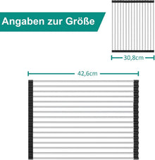 Homikit Abtropfgestell Edelstahl für Geschirr, Gemüse, Obst