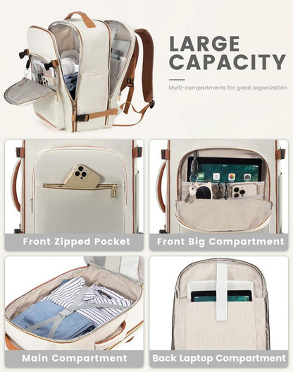 Großer LOVEVOOK Reiserucksack Handgepäck 40L für Damen mit Laptopfach