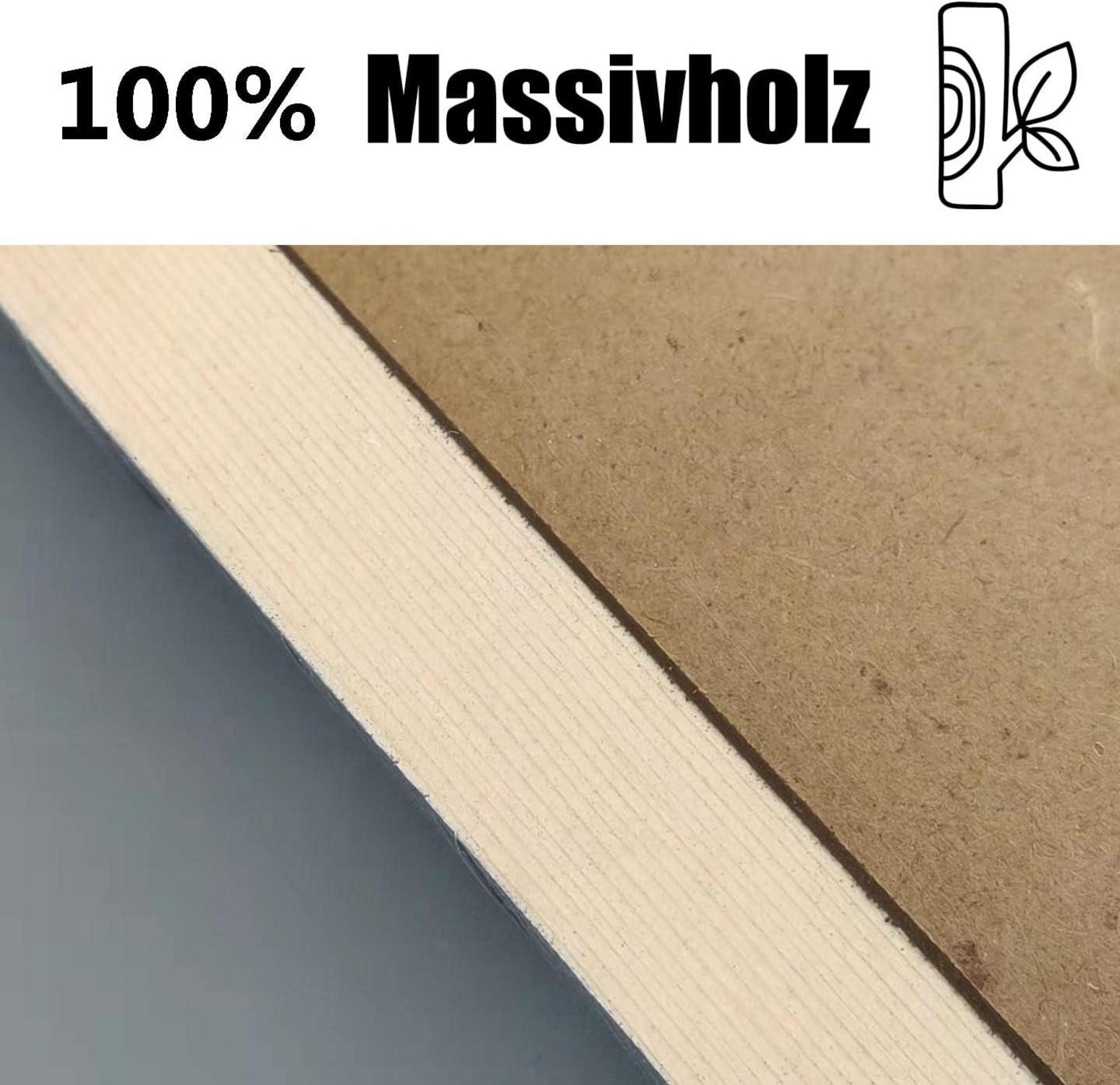 Bilderrahmen A4 Schwarz Holz mit Plexiglasfenster Wanddekoration