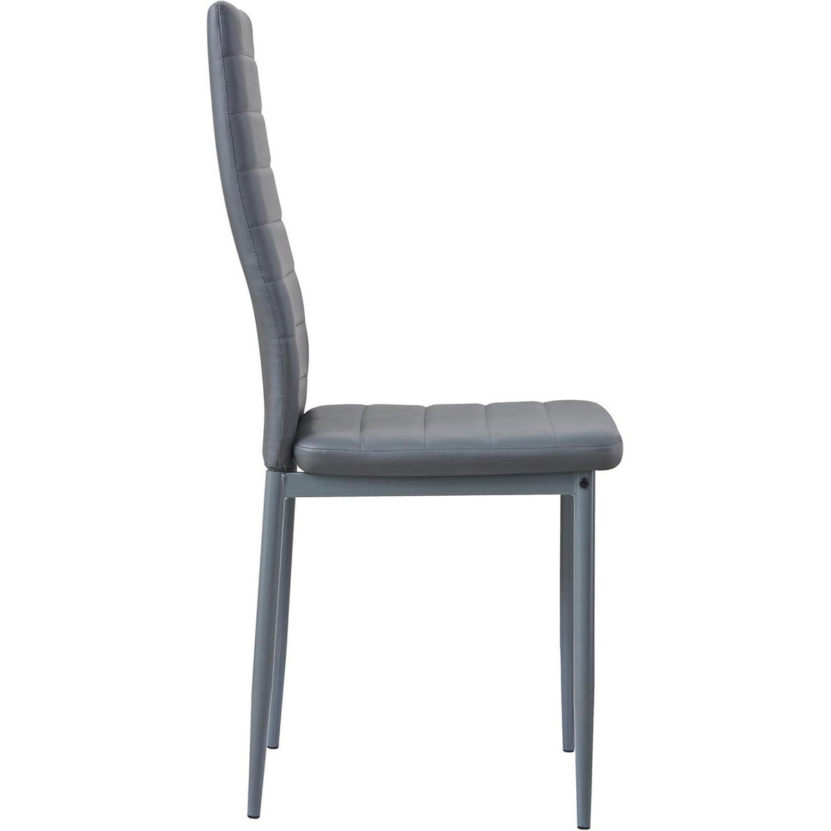 Esszimmergruppe Weißer Tisch + 4 Grau Stühle – Modern & Komfortabel
