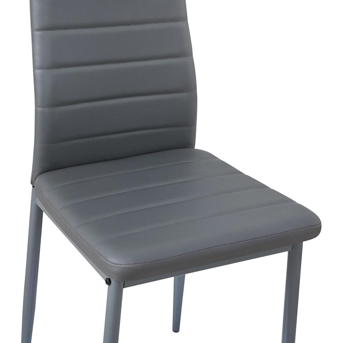 Esszimmergruppe Schwarz Tisch & 4 Grau Stühle – Modernes 4er Set