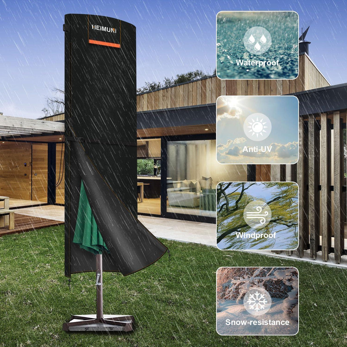 Sonnenschirm Schutzhülle – Wetterfest & UV-Schutz bis 4m