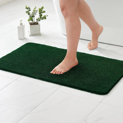 Badematte rutschfest grün 70x120 cm - Mikrofaser Fußmatte
