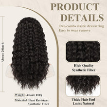Lockiger Pferdeschwanz Haarteil – 45cm Afro Zopfverlängerung Schwarz