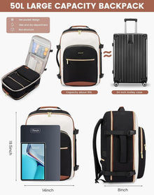 Handgepäck Rucksack 50L Laptop 17 Zoll Wasserdicht Damen