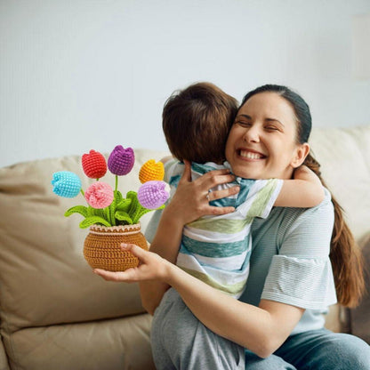 DIY Häkelset für Anfänger: Tulpen Blumen Topf Verzierung