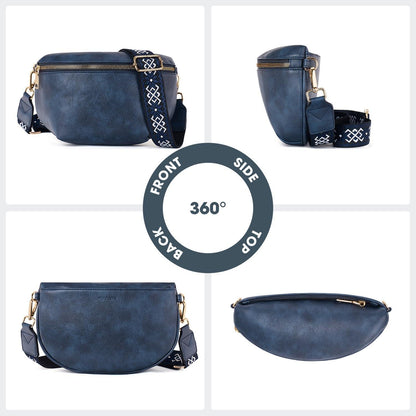 Kleine Damen Umhängetasche RFID Blockierung Crossbody Bag Veganes