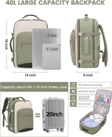 Handgepäck Rucksack 40L Damen Herren Wasserdicht 17 Zoll