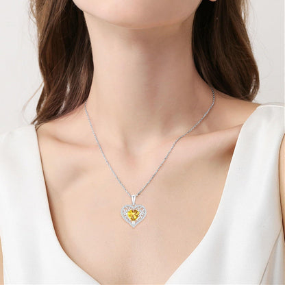 Lebensbaum Herz Kette Damen 925 Sterling Silber Geburtsstein
