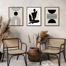 Boho Abstrakte Kunstdrucke Poster Schwarz Weiß Geometrisch