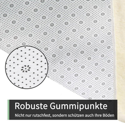 Sour Lemon Hochflor Teppich Creme 200x300 Waschbar Anti-Rutsch Große Moderne Teppich Kinderzimmer