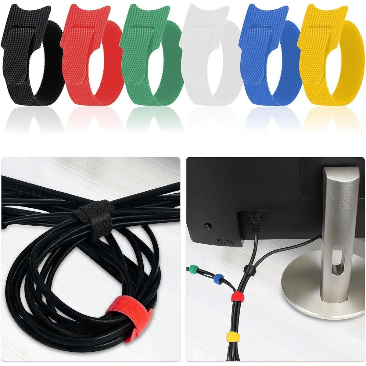 120 Klett Kabelbinder Wiederverschließbar – Kabelmanagement Set