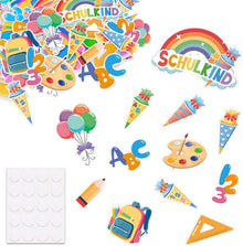 Einschulung Deko Konfetti Set 60-teilig ABC 123 Schule Mädchen Junge