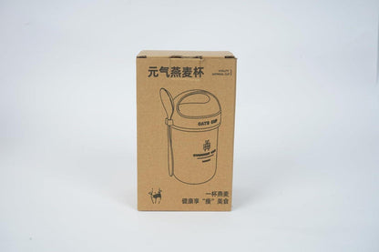 Joghurt to Go Becher mit Löffel, Glasbehälter für Müsli 430ml, 3tlg. Set
