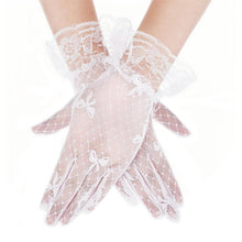 Spitzenhandschuhe Damen Elegant Kurz für Hochzeit Party Halloween