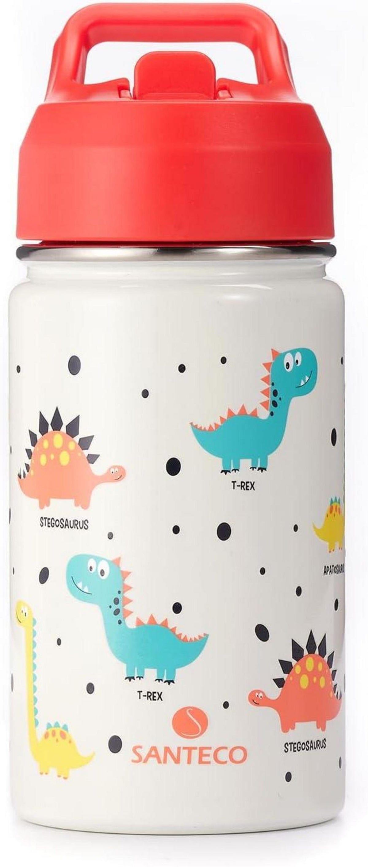 Trinkflasche Kinder Edelstahl 380ml Strohhalm Auslaufsicher BPA-frei