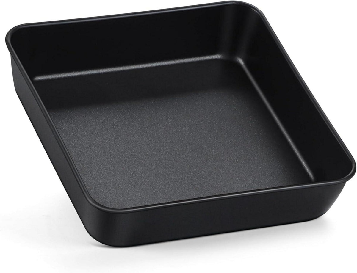 Quadratische Edelstahl Auflaufform 21x21x5 cm für Kuchen & Brownies