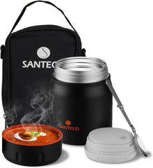 Isolierter Thermobehälter für Essen 500ml Edelstahl mit Löffel und