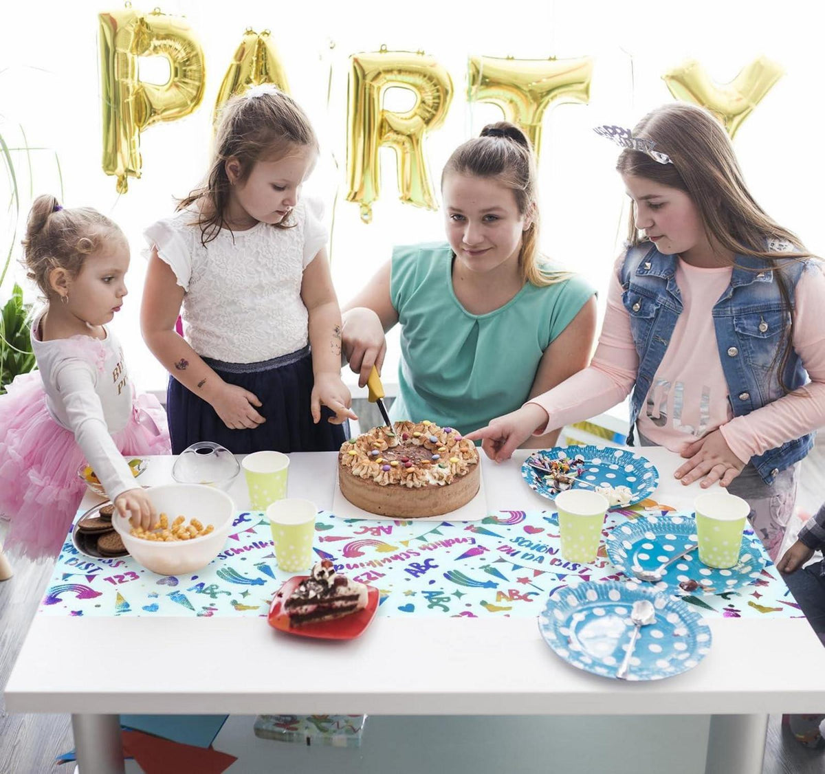 Einschulung Tischläufer 5Mx27CM Schulanfang Deko Schulkind Mädchen Jungen