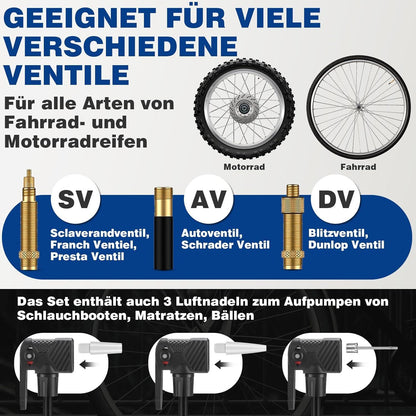 Fahrrad Luftpumpe 160psi Druck Bicycle Pump Rennrad Mountainbike E-Bike