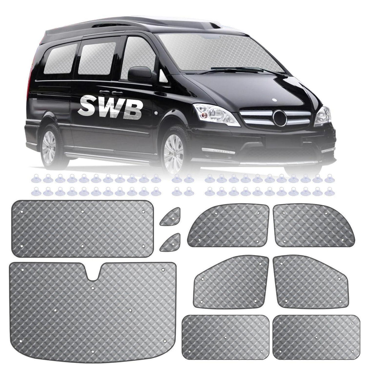 Thermo-Innenrollo-Set für VITO II W639/Viano SWB L2 2003-2014