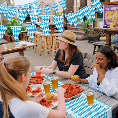 iZoeL Oktoberfest Deko Set Tischläufer 30m Bayrische Girlande Wimpelkette