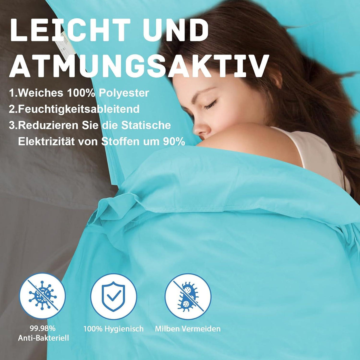 Ultraleichter Seideschlafsack für Rucksackreise & Hotels