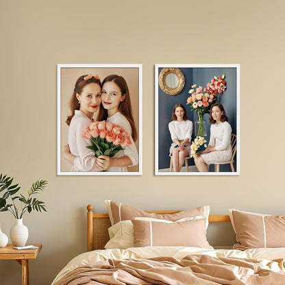 Weißer Fotorahmen groß 30x40 cm für Fotos und Bilder