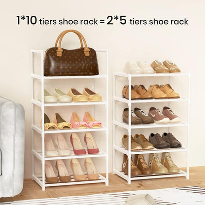 10-Ebenen Schuhregal Metall – Platzsparend & Multifunktional