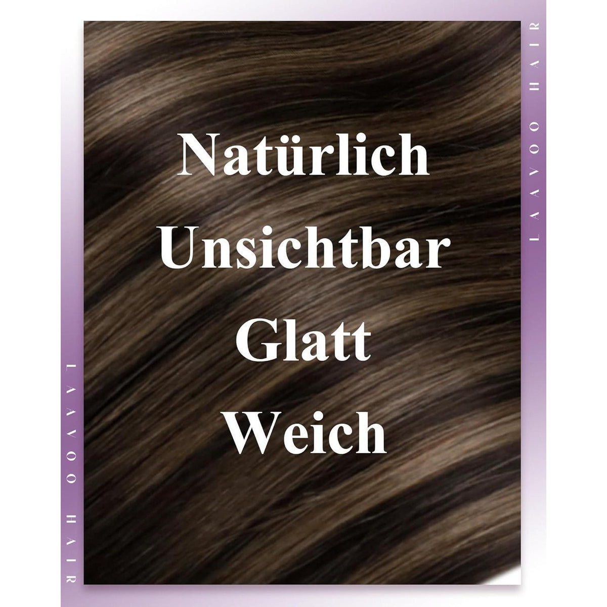 Braun Balayage Echthaar Tressen – Remy, 50cm, 50g
