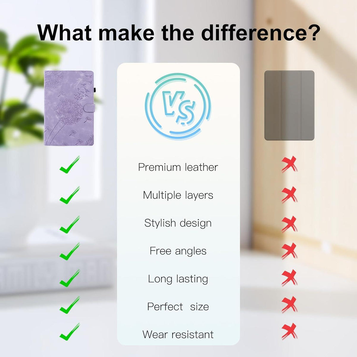 iPad 10.Gen 2022 10,9 Zoll Löwenzahn PU Leder Flip Case Violett