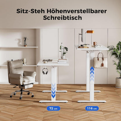 Höhenverstellbarer Schreibtisch Elektrisch 100x60 cm