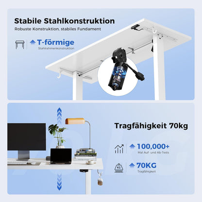 Höhenverstellbarer Schreibtisch Elektrisch 100x60 cm
