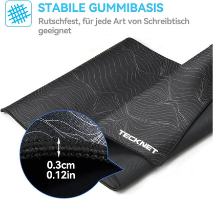 Gaming Mauspad XXL Wasserdicht rutschfeste Gummibasis 900x400 mm
