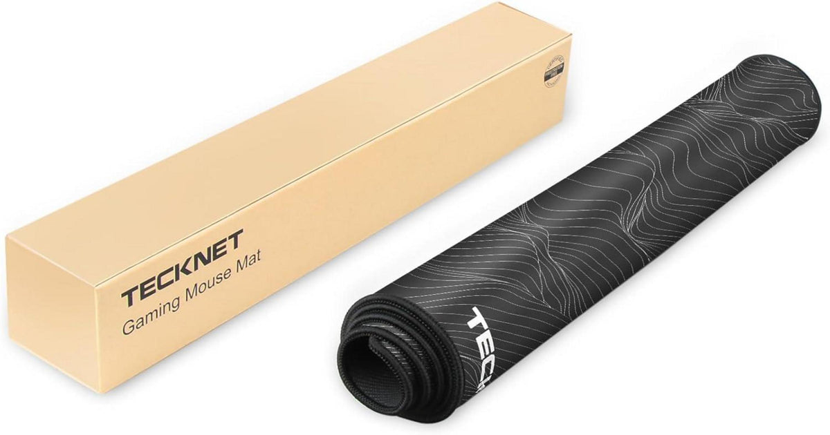 TECKNET XXL Gaming Mauspad 900x400mm Schwarz Wasserdicht & rutschfest