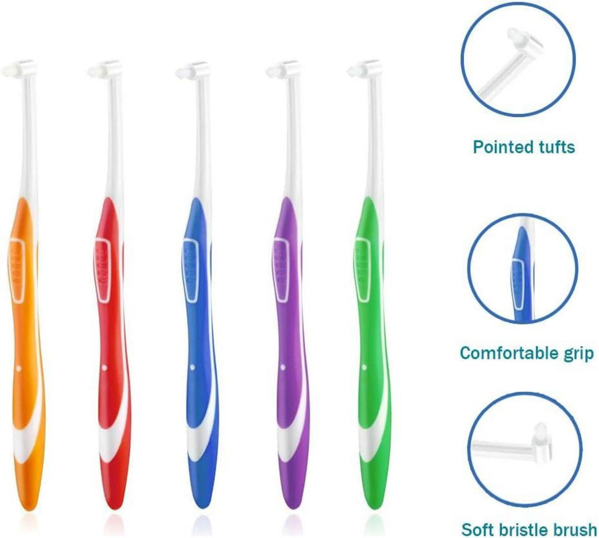 Tuft Zahnbürste 5 Stück Set Zwischenraum Bürste für