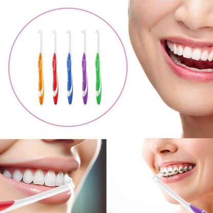 5er Set Getuftete Interdental-Zahnbürsten für Zahnspangen & Implantate