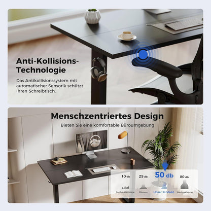 Elektrischer Höhenverstellbarer Schreibtisch 100x60cm