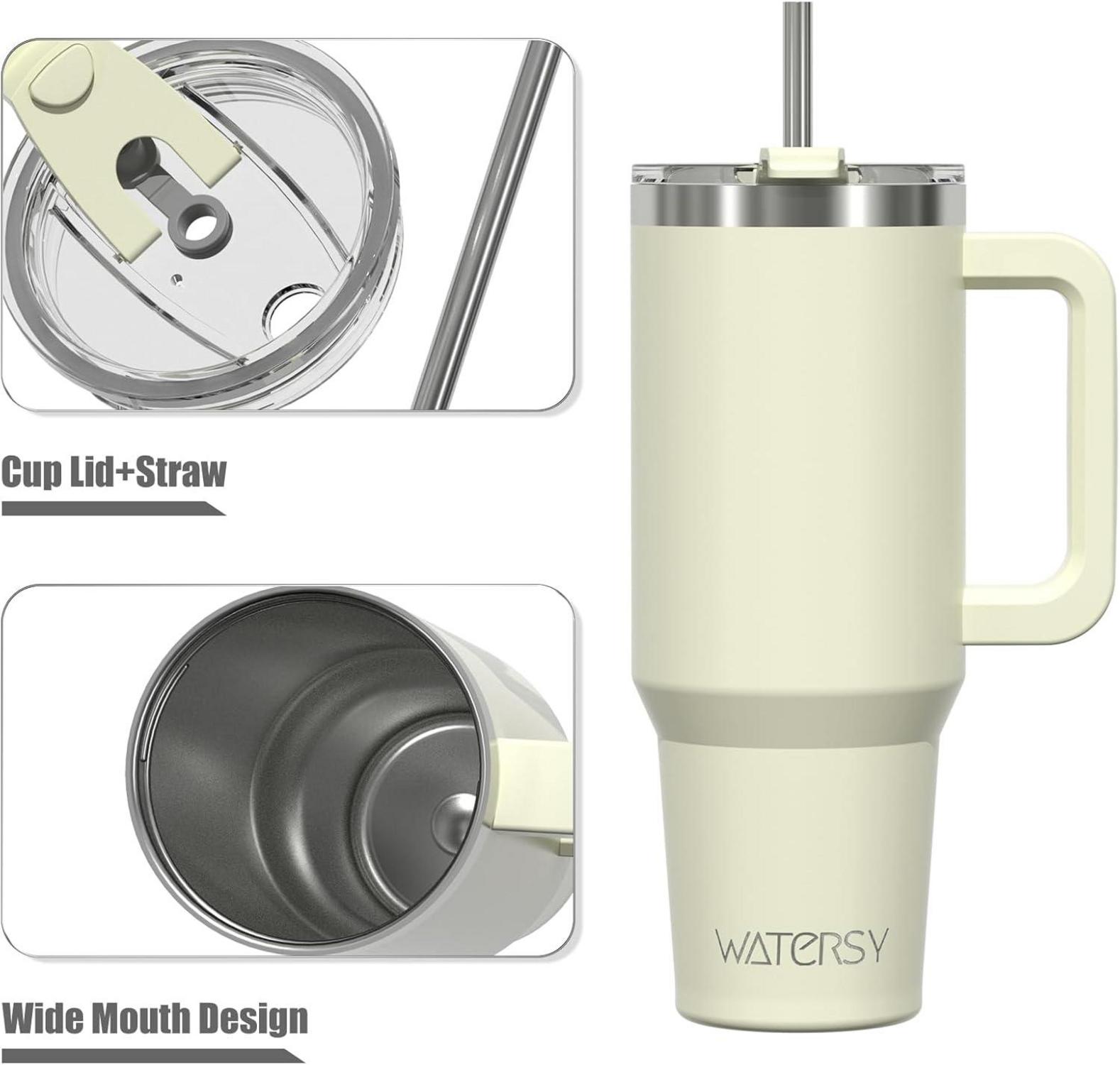 40oz Thermobecher Kaffeebecher to Go Vakuum Isoliert Beige