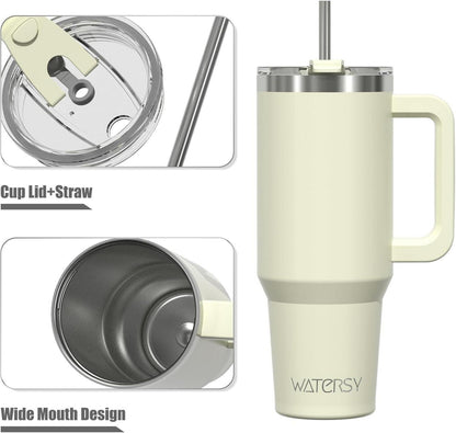 40oz Thermobecher Kaffeebecher to Go Vakuum Isoliert Beige