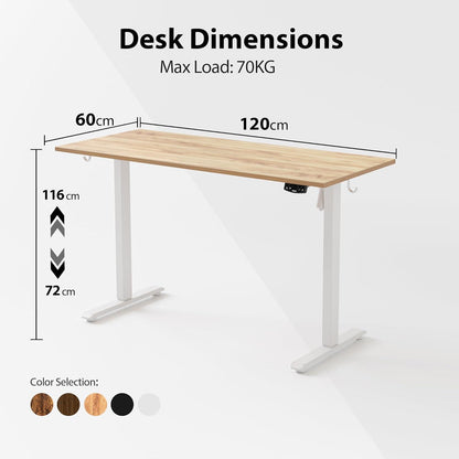 Agilestic Elektrischer Höhenverstellbarer Schreibtisch 120x60cm